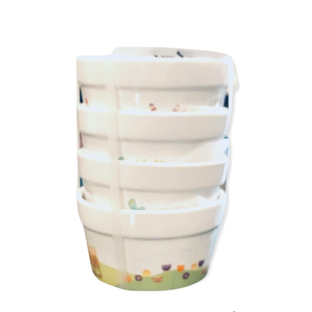 Easter Bowls White ceramic Set of 4, New